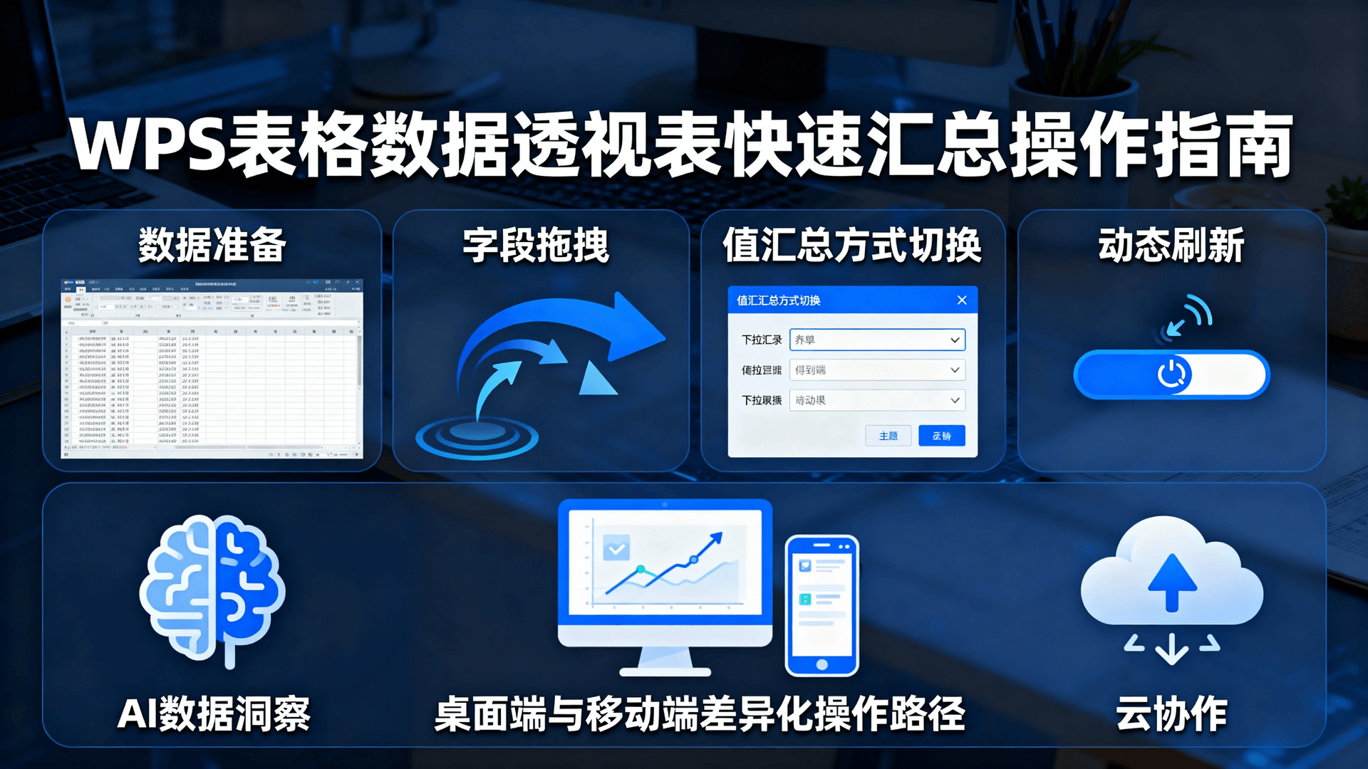 WPS表格数据透视表快速汇总操作指南