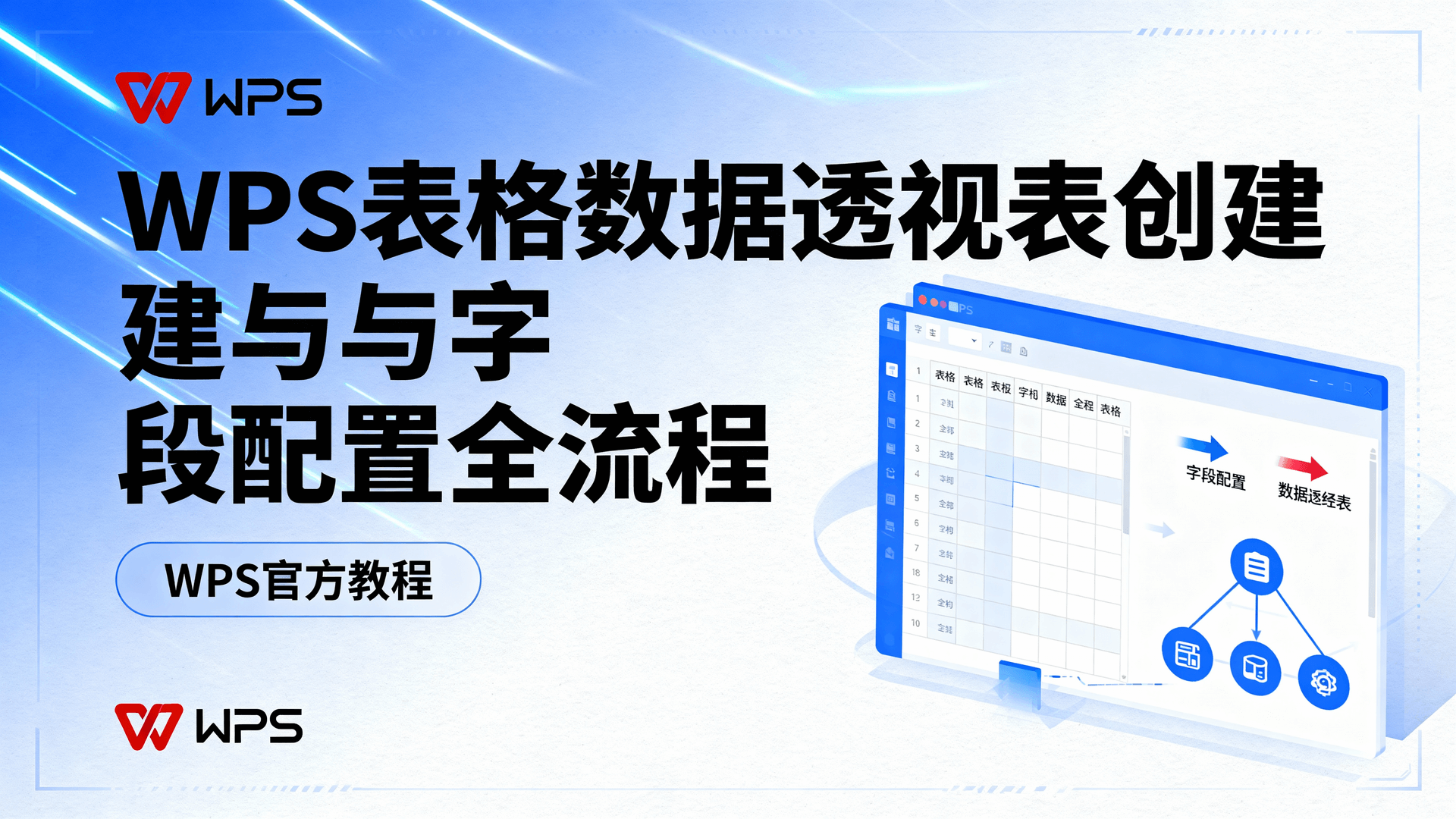 WPS表格数据透视表创建与字段配置全流程