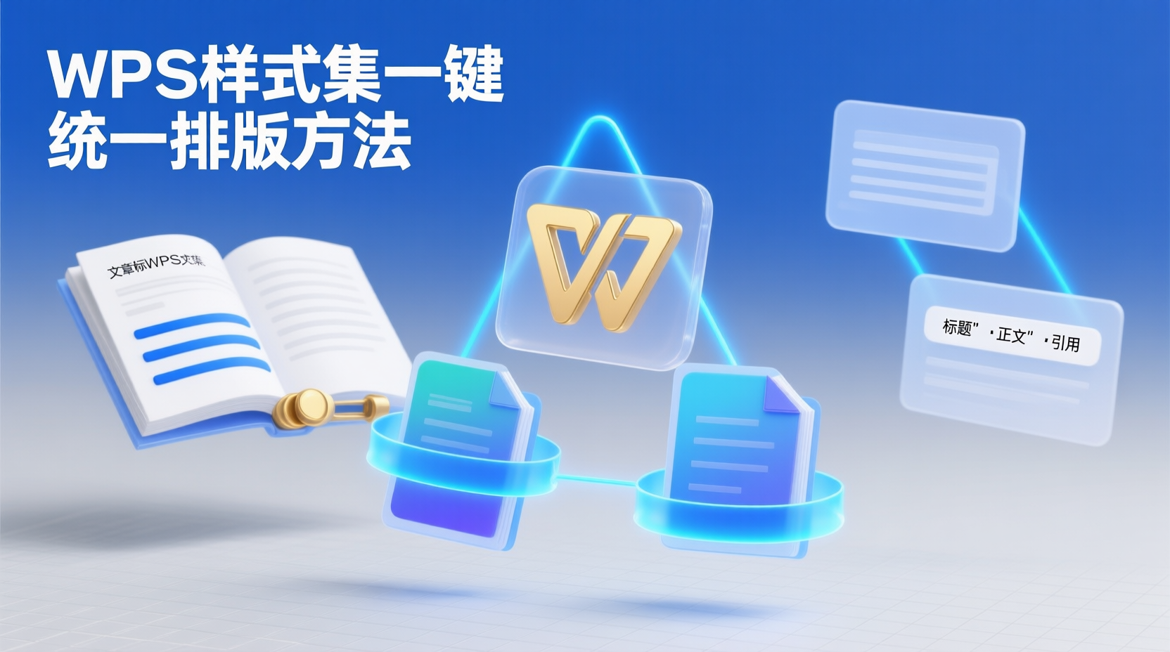 WPS样式集一键统一排版方法