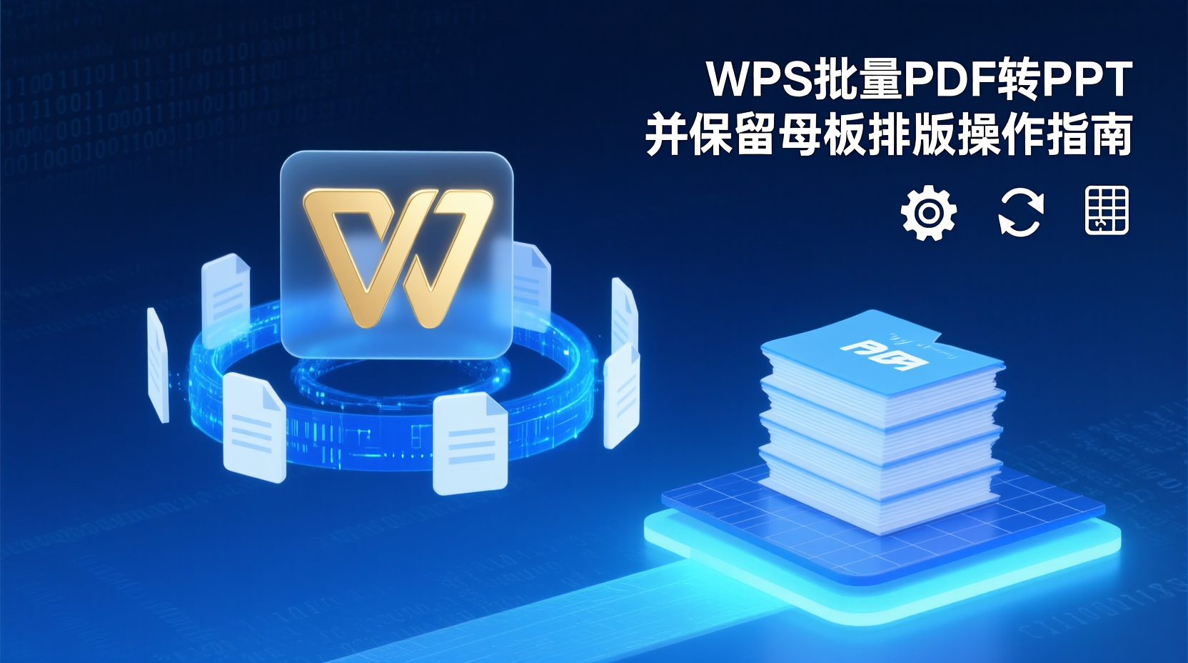 WPS批量PDF转PPT并保留母版排版操作指南