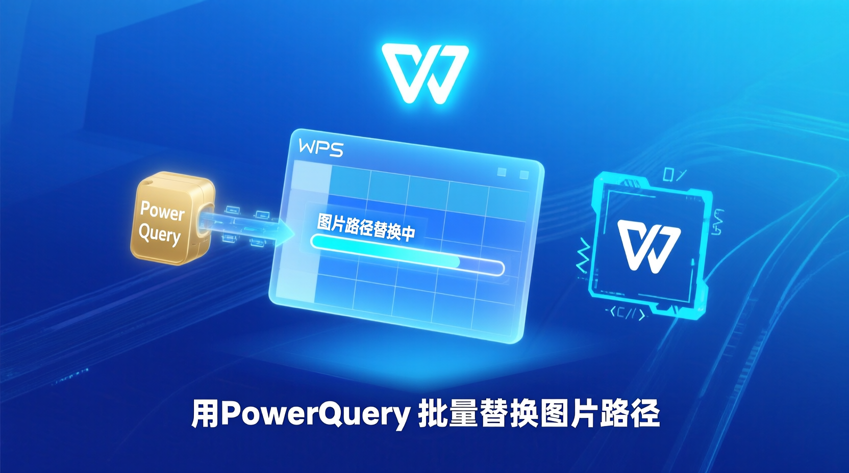 WPS表格用Power Query批量替换图片路径