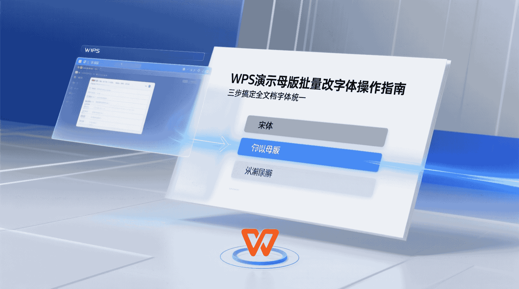 WPS演示母版批量改字体操作指南